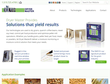 Tablet Screenshot of dryermaster.com